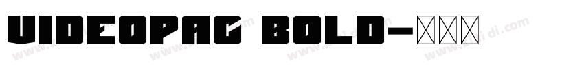 Videopac Bold字体转换
